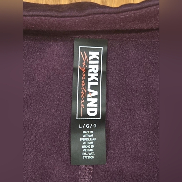 NWOT Kirkland Full-Zip Athletic Jacket in Deep Purple - Picture 5 of 10